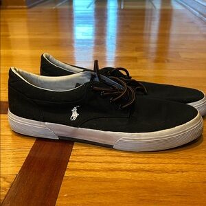 Polo by Ralph Lauren Men's Black Canvas Sneakers Sz 10